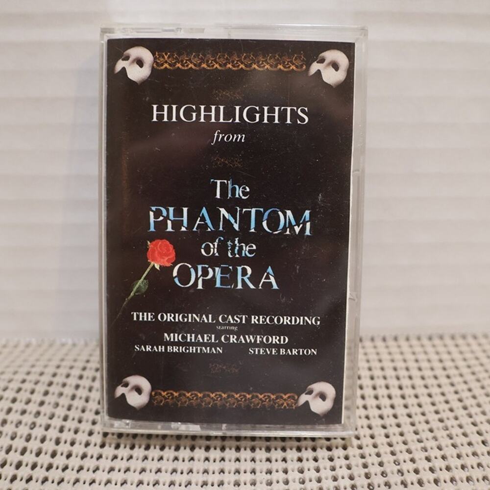 Michael Crawford Phantom of the Opera Highlights Cassette 1987 Polydor